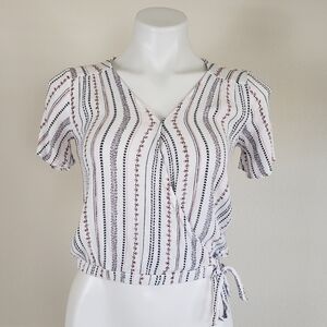 Pink Republic Ivory/Navy Top, Size XS